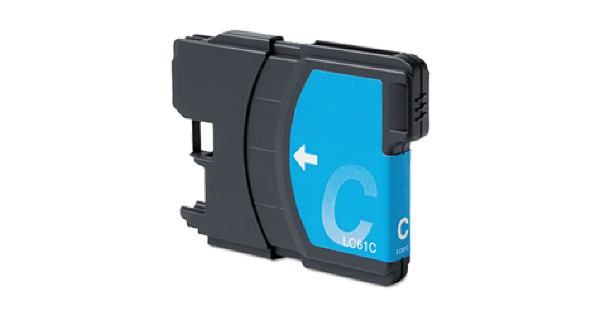 Brother LC61C Inkjet Cartridge Cyan Compatible, toners and inks brother toners inks