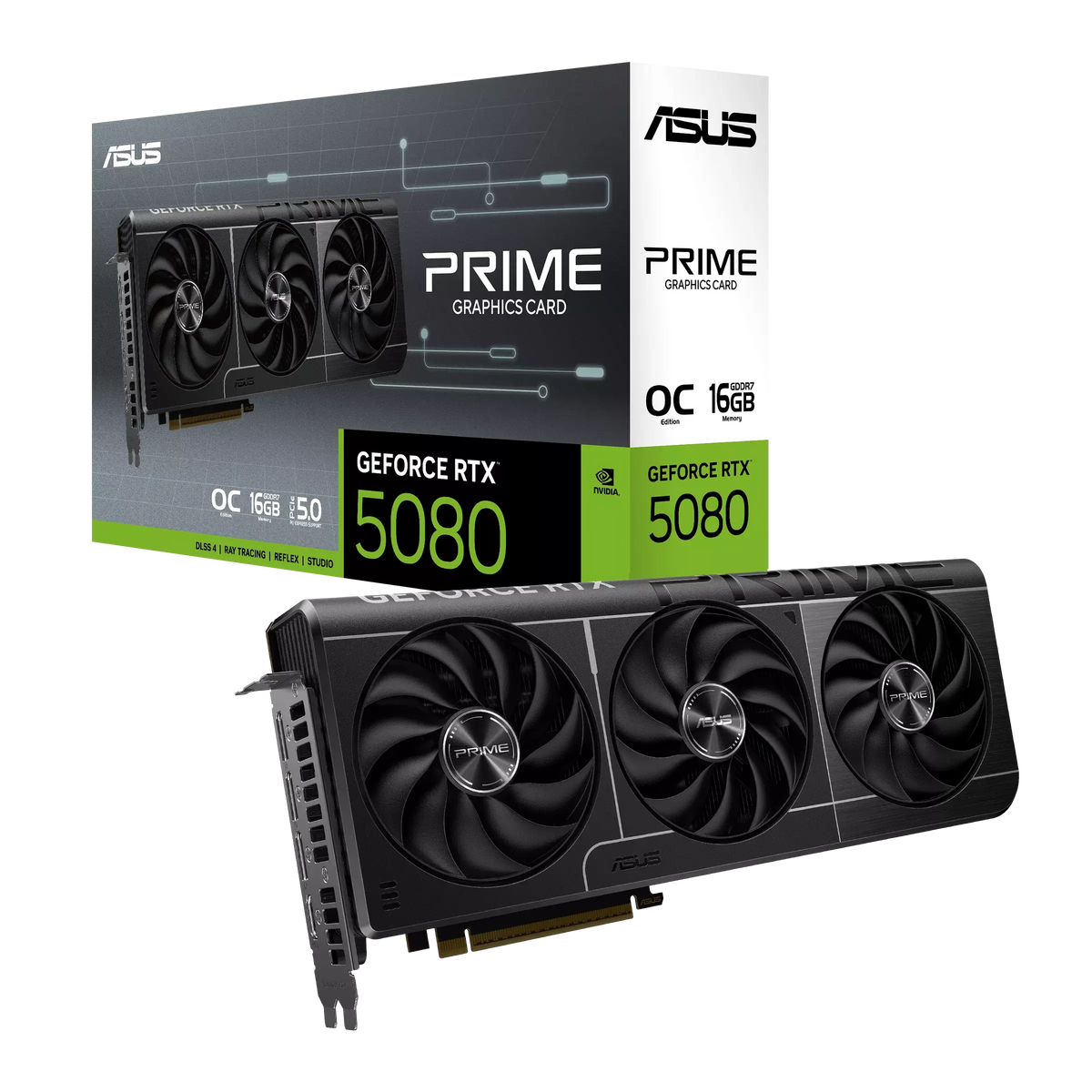 ASUS PRIME GeForce RTX 5080 16GB OC Edition GDDR7 Graphics Card