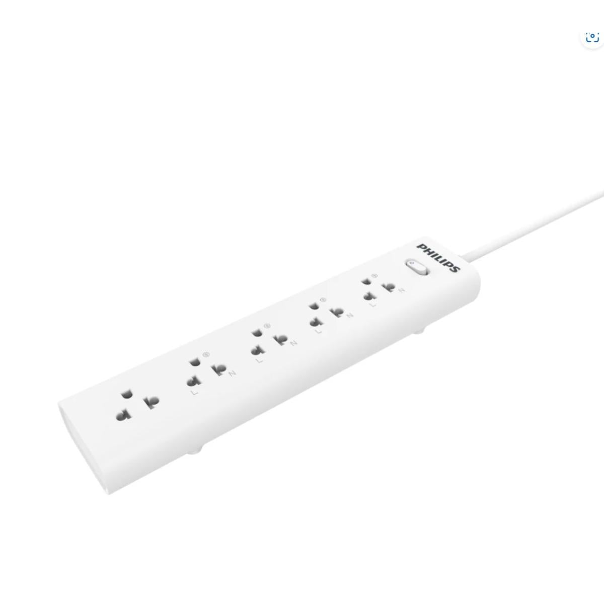 Philips Power Strip 5 Ac Outlet With Overload Proteion, 3m Eu