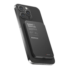 Momax Q.mag X 5000mah Gen2 15w Ultra Slim Magsafe Wireless Power Bank Black
