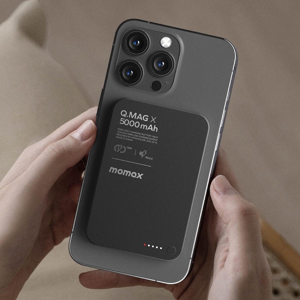 Momax X 5000mah wireless power bank for device charging