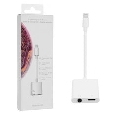 Aux123 Lightning to 3.5mm Audio & Connector & Charge Adapter Cable