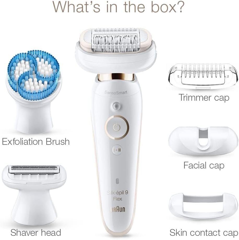 Braun Woman's Braun Silk-épil Series Epilator, 179Gr, White - SES9-060 3D