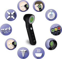 Braun Measures 3 in 1 Forehead, Food or Bath Temperature, Black - BNT400BWE BNT400
