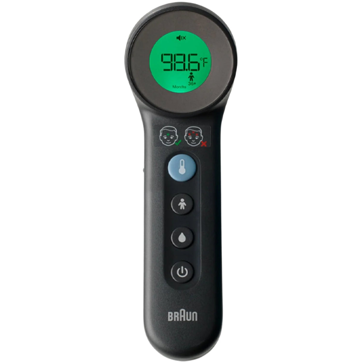 Braun Measures 3 in 1 Forehead, Food or Bath Temperature, Black - BNT400BWE BNT400
