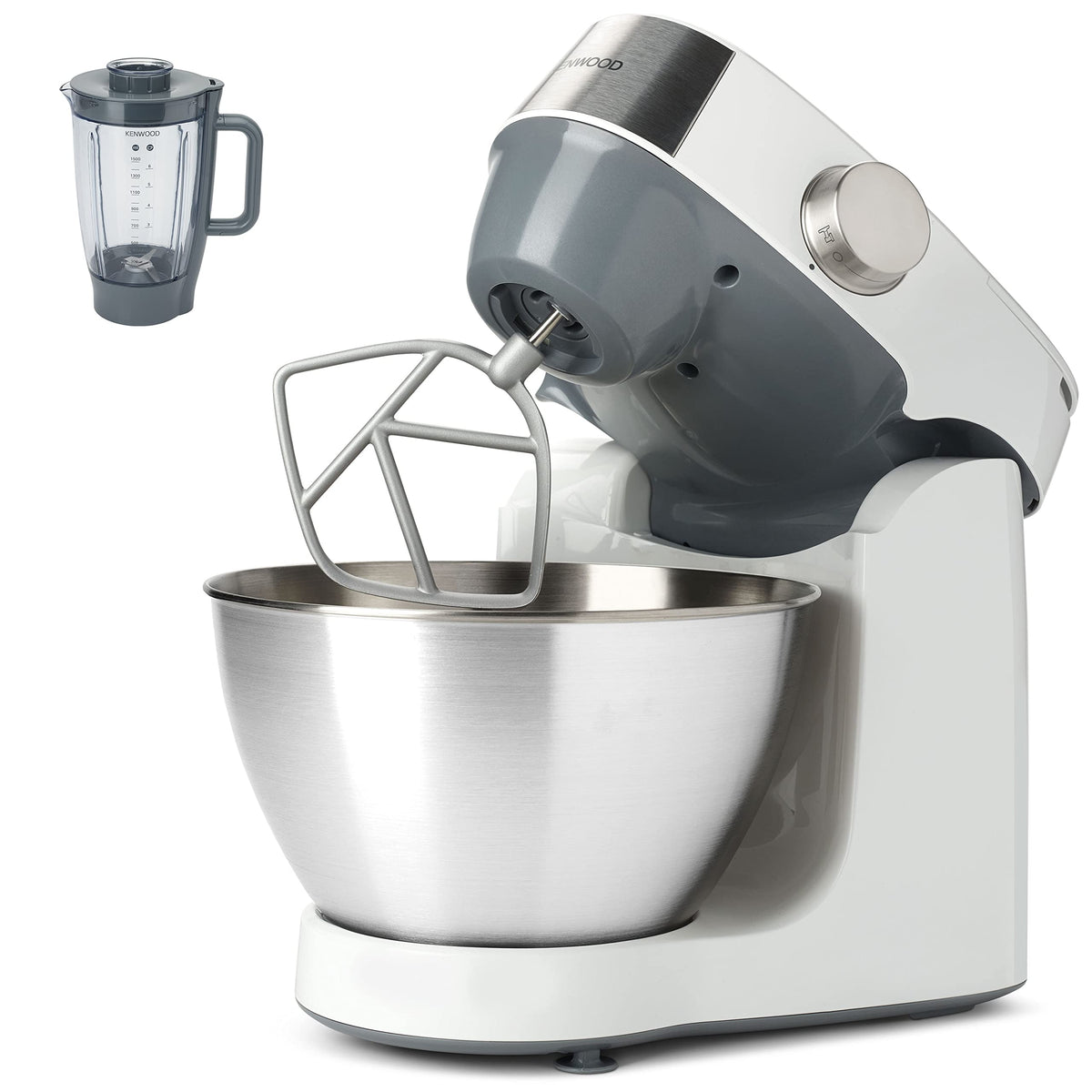 Kenwood Kitchen Mixer, 4.3Lit, 3Pices, 1000Watts, Silver - KHC29