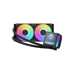 GAMDIAS CHIONE P5-240 ARGB CPU LIQUID COOLER BLACK - IPS LCD Display