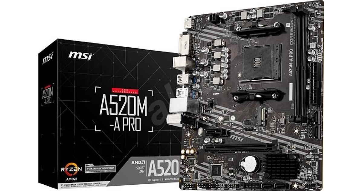 MSI AMD RYZEN A520M-A PRO Motherboard