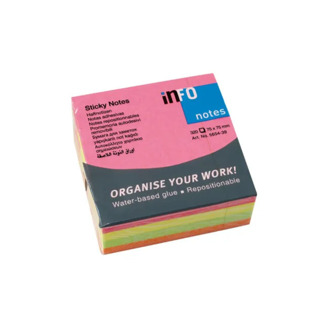 Info Sticky Notes colored 3*3 320 Sheets