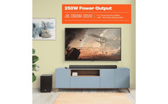 JBL Cinema SB550 3.1 Channel Soundbar with Wireless Subwoofer, 250W Output, 3x (45 x 100) mm Racetrack Drivers + 2x 13mm Tweeters Soundbar, Bluetooth 5.3 Conneivity, Black