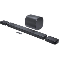 JBL BAR 1300MK2 11.1.4 Channel Soundbar System with Detachable Wireless Surround Speakers, 2470W Max Power, Dual 8" Subwoofer, Dolby Atmos & DTS X, MultiBeam 3.0, Black