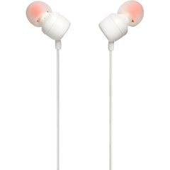 JBL Tune 110 Wired In-Ear Headphones with JBL Pure Bass Sound and Microphone | White