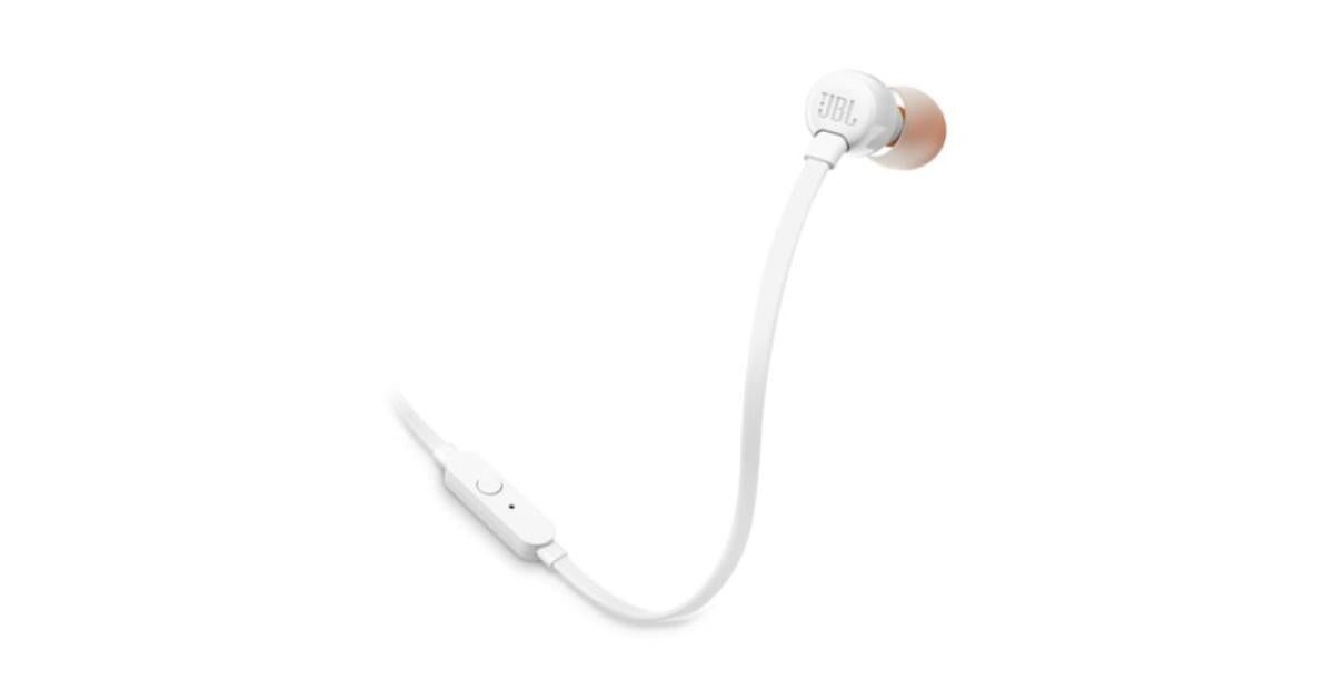 JBL TUNE110 Wired In-Ear Headphones - White JBL TUNE110 Wired In-Ear Headphones - White