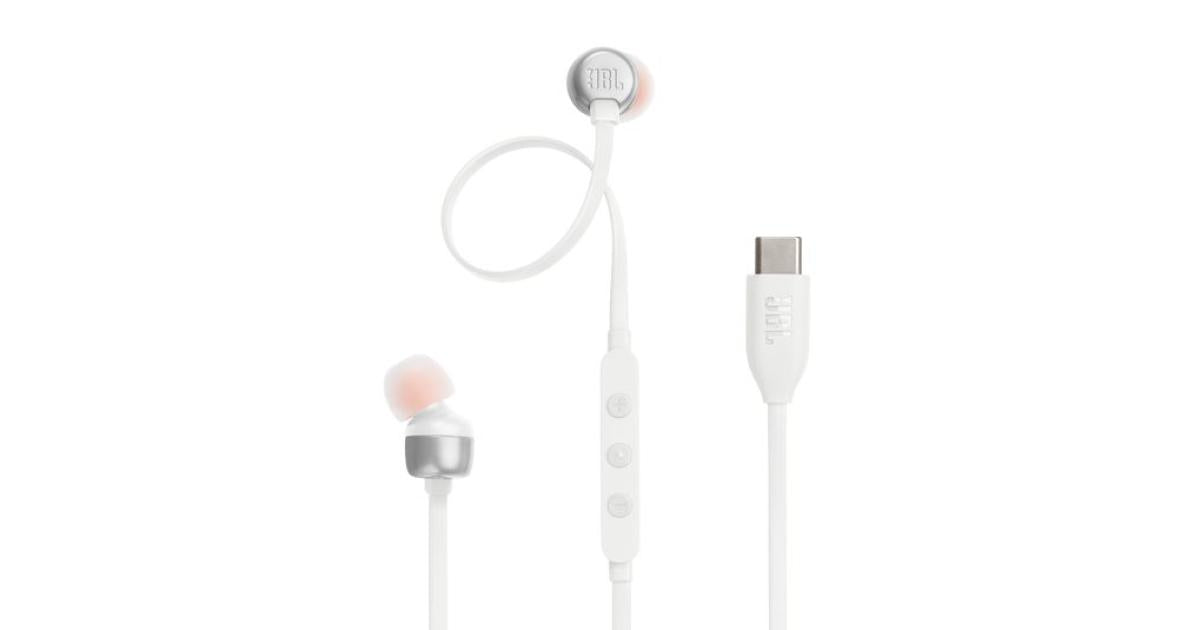 JBL TUNE 310C Wired Hi-Res In-Ear Earphones – White