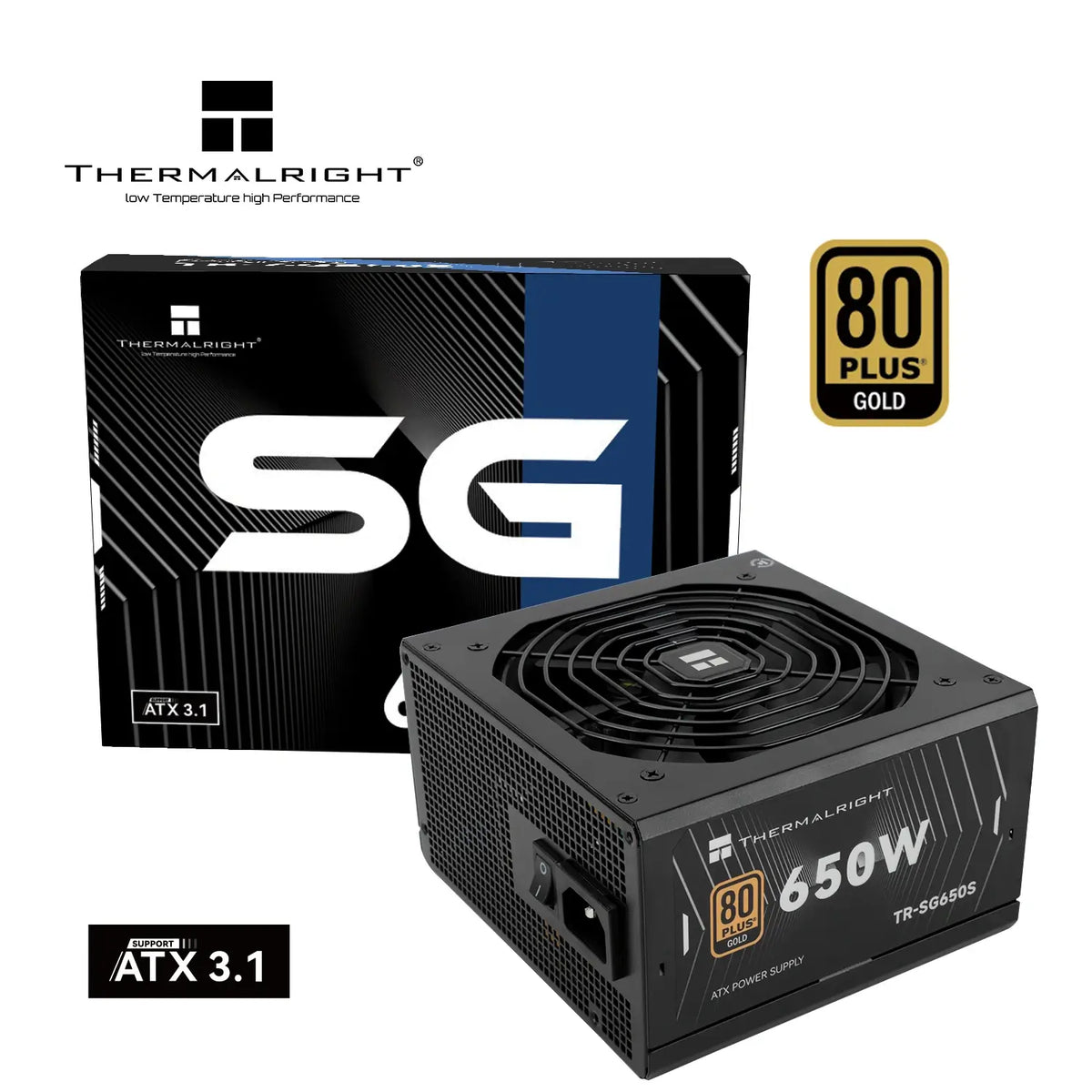 Thermalright Sg 650s 650w 80 Plus Gold Atx 3.1 Power Supply