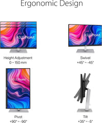 Asus Proart Pa279cv Professional Business Monitor 27 Inch 4k Uhd 10 Bit 100% Srgb Hdr10 Usb C Full Adjustable Stand (built In Speakers)