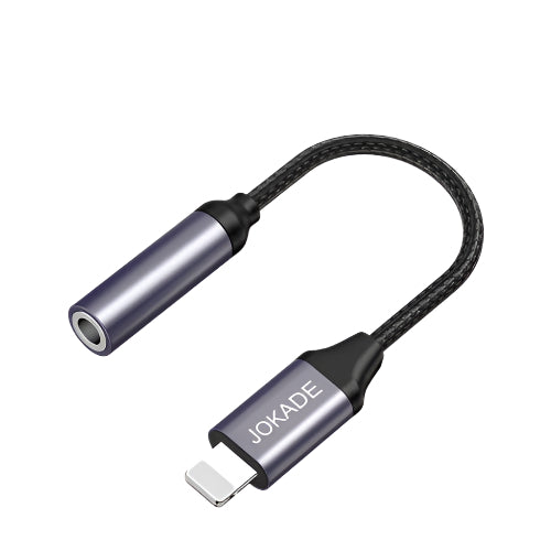 Jokade Adapter Aux to Lightning, 1.2M, Grey - JC001