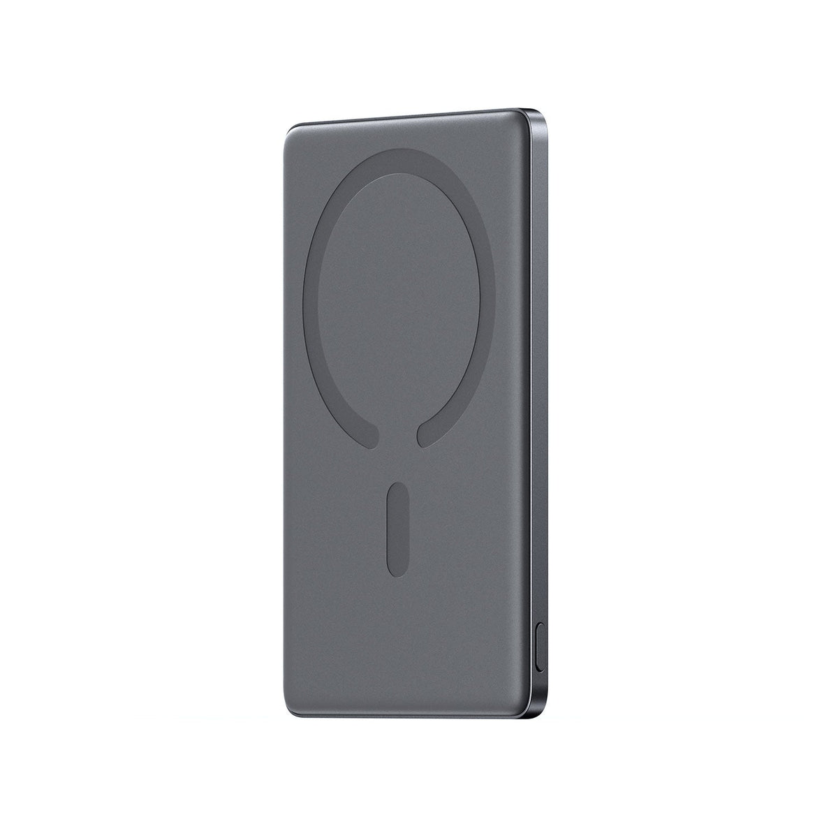 JOYROOM JR-PBM08 20W Ultra-Slim Metal Magnetic Wireless Power Bank 10000mAh Space Grey With Type-C to Type-C 60W 0.25m Cable-Black