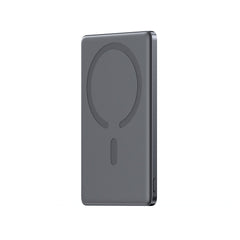 JOYROOM JR-PBM08 20W Ultra-Slim Metal Magnetic Wireless Power Bank 10000mAh Space Grey With Type-C to Type-C 60W 0.25m Cable-Black