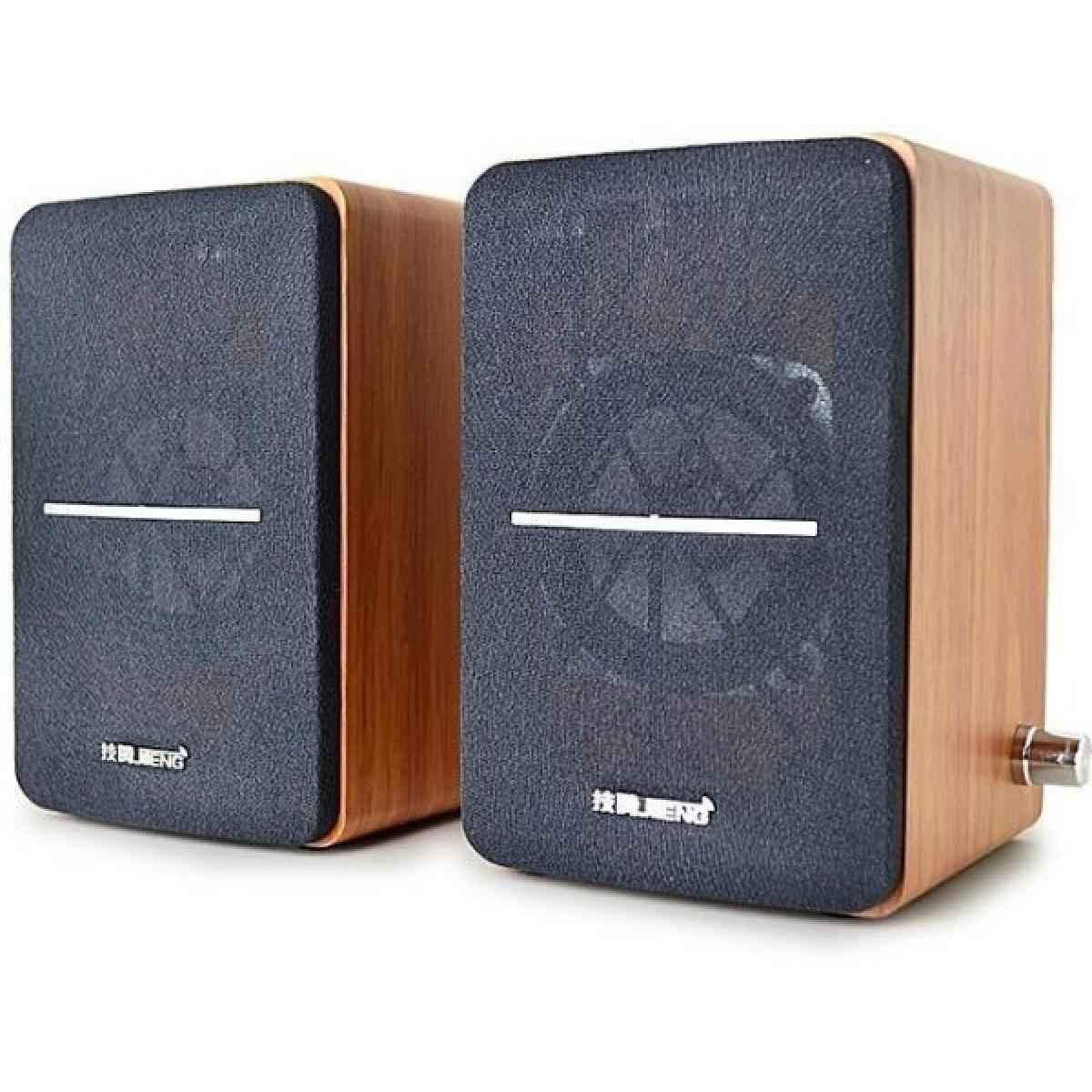 JT-009 USB+AUX Wooden Desktop Computer Speaker