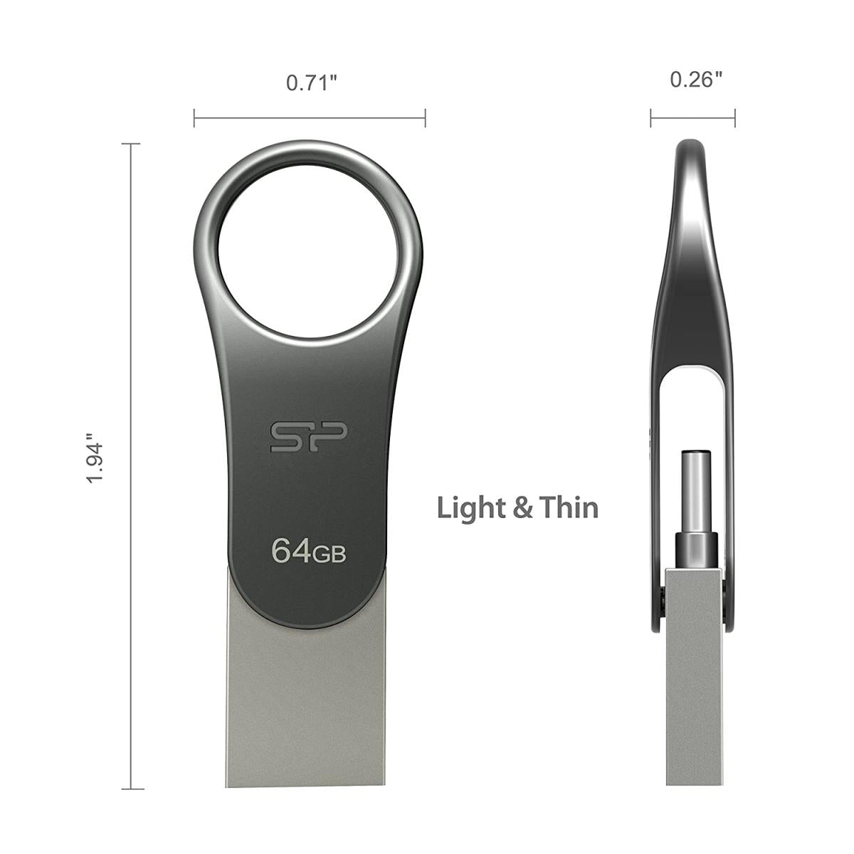 Silicon Power 64GB Jewel J80 Flash Memory
