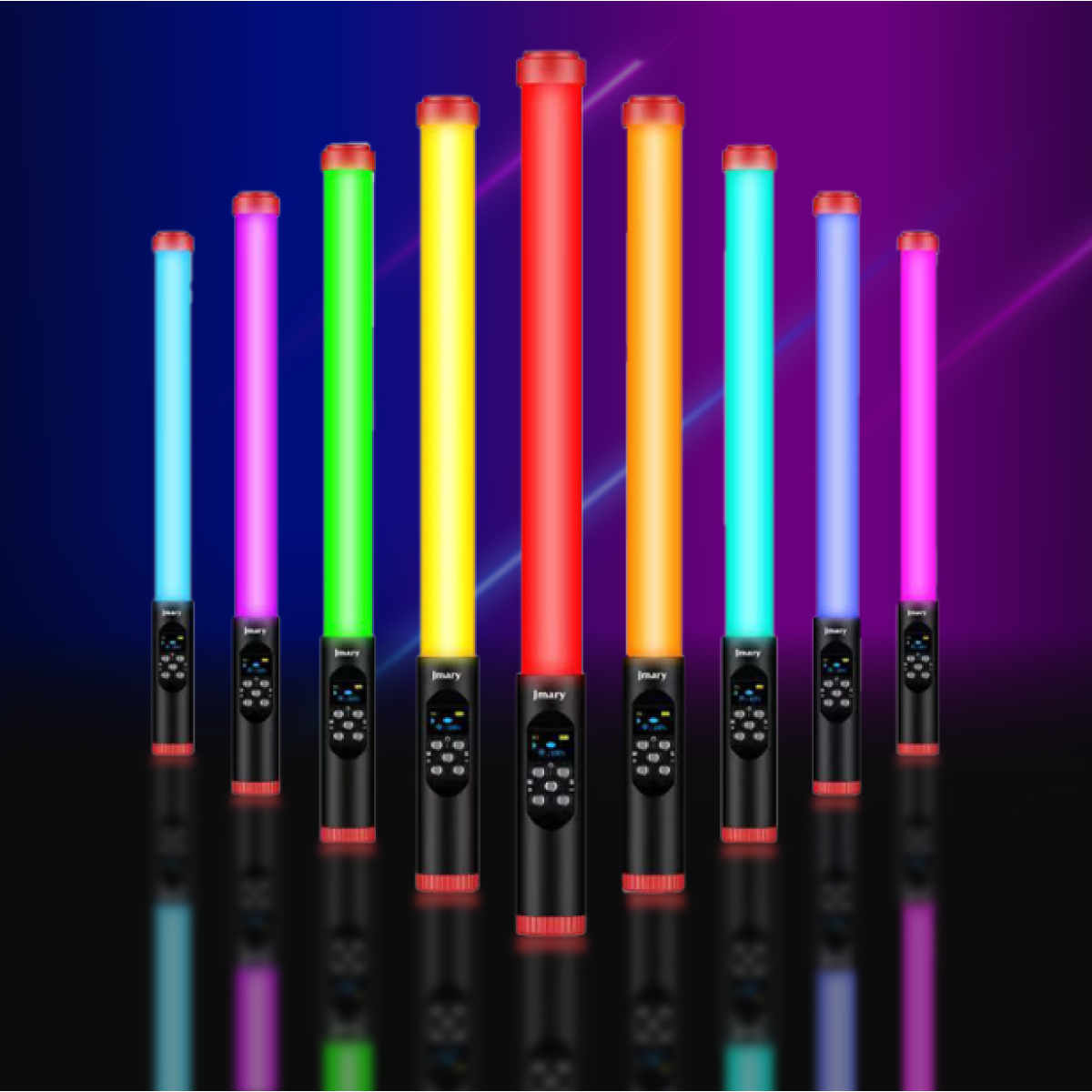 Jmary FM - 128RGB Waterproof RGB LED Light Wand with Remote, streaming gear