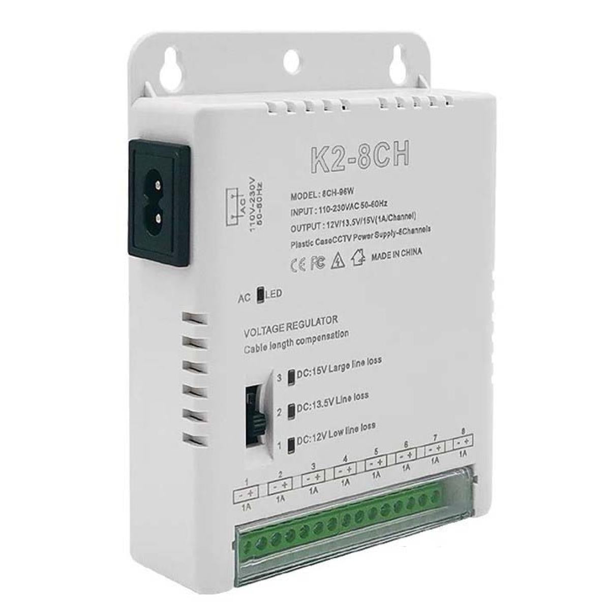 K2-8CH 8 Channel AC/DC Power Supply 96W