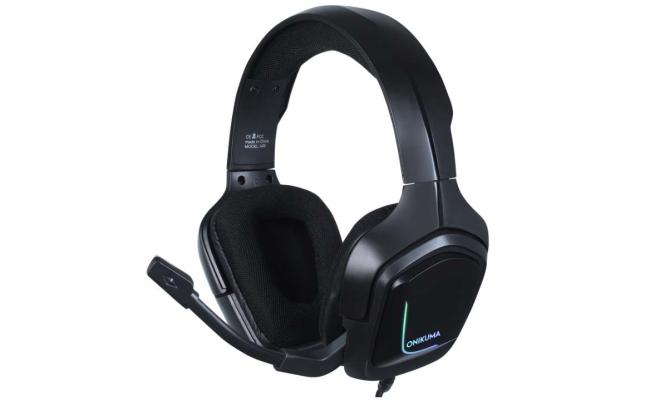 Onikuma K20 Wired Gaming Headsets With Microphone Rgb Light 3.5mm