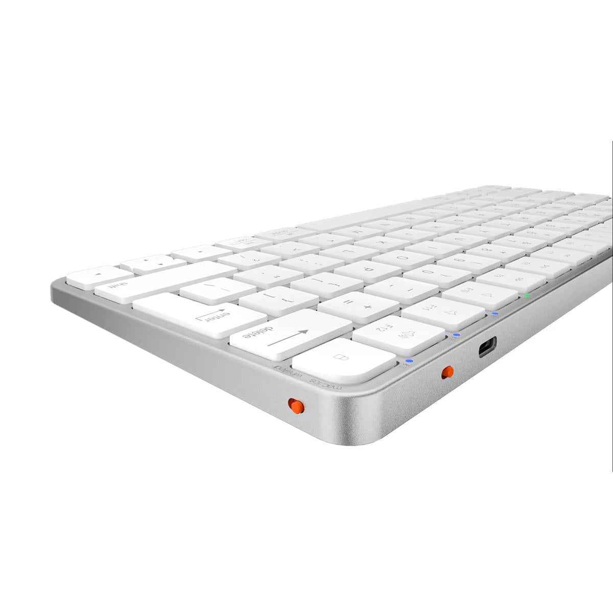Meetion K210 ikey 2.4G Wireless & Bluetooth Ultra-thin Keyboard -White