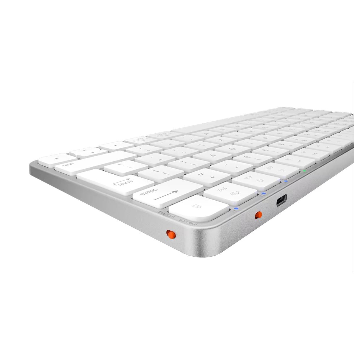 Meetion K210 ikey 2.4G Wireless & Bluetooth Ultra-thin Keyboard -White