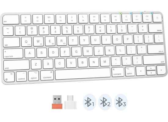 Lenovo Lecoo BK-100 Mini Bluetooth Rechargeable Keyboard -White
