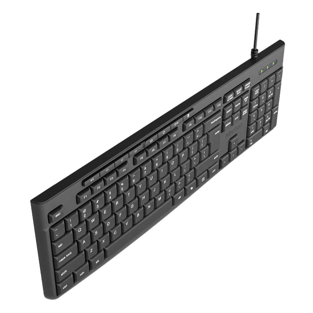 Meetion K295 Zero Noise Durable Wired Office Keyboard -Black