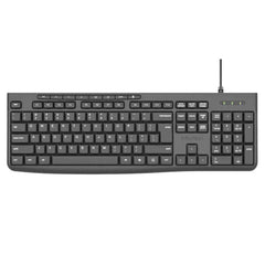 Meetion K295 Zero Noise Durable Wired Office Keyboard - Black with gaming keyboard