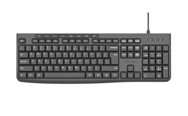 Meetion K295 Zero Noise Durable Wired Office Keyboard Black