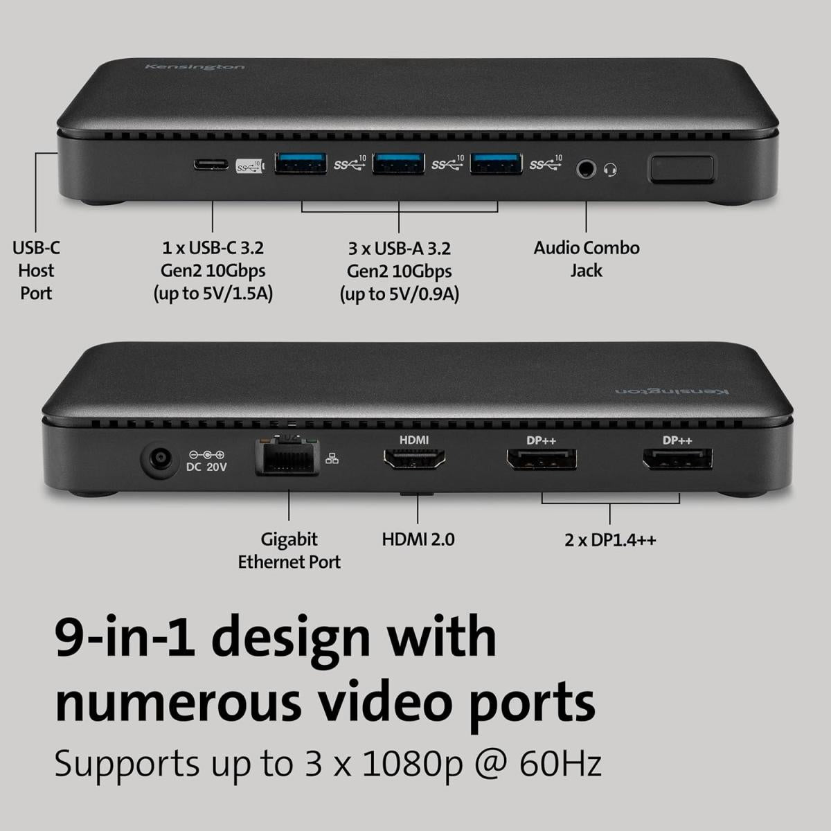 Kensington SD4839P DisplayPort to DisplayPort docking stations