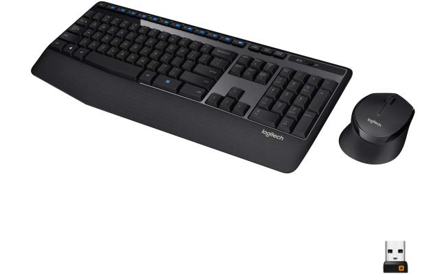 Logitech MK345 wireless keyboard and mouse combo for computer setup