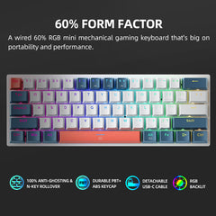 Machenike K500-B61 WIRED RED SWITCH RGB KEYBOARD