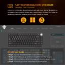 Machenike K600-B82W Mechanical Keyboard – 82-Key Gateron Silver Switches Hot-Swappable Volume Knob Wireless/Wired - Black