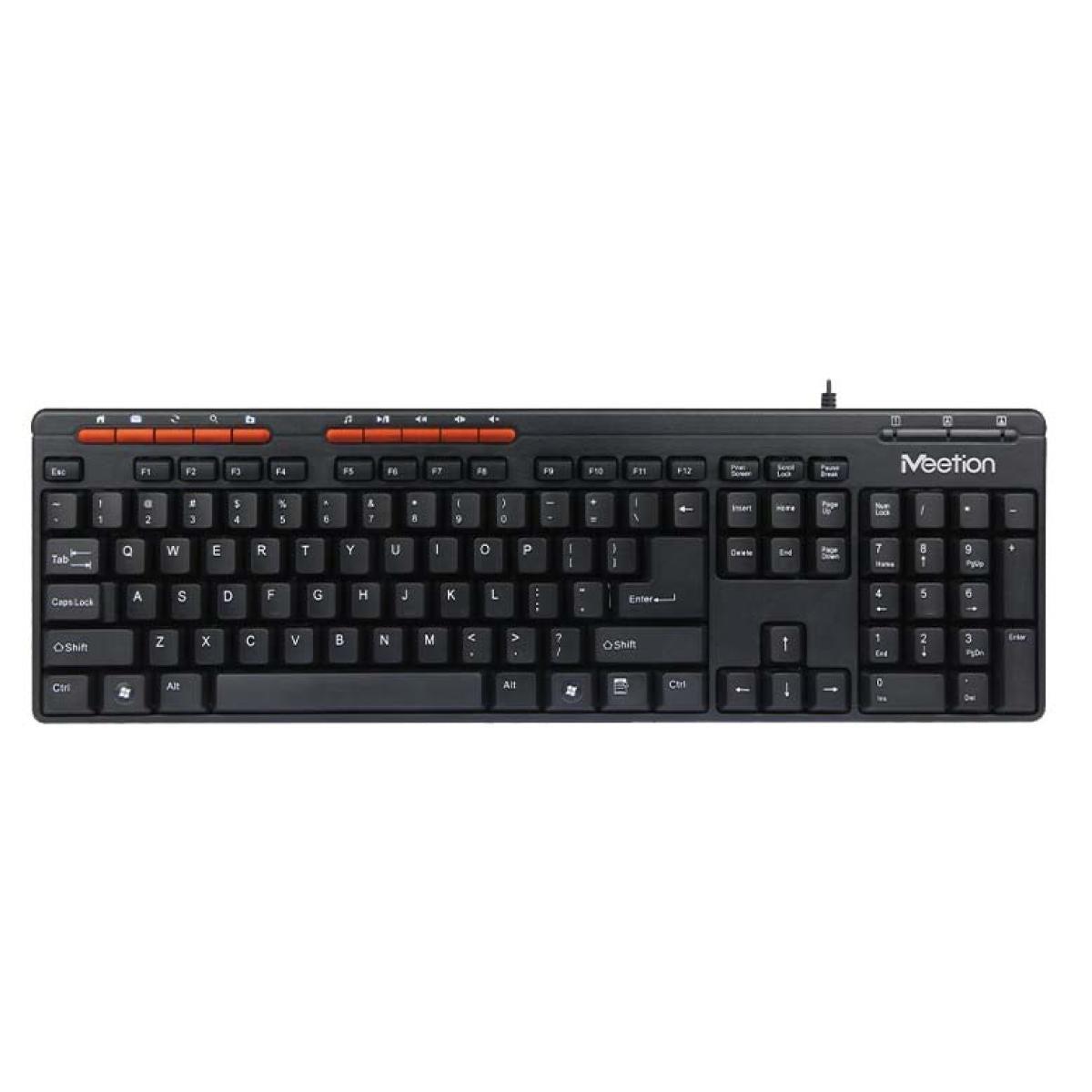 Meetion K600M Wired USB Multimedia Keyboard -Black