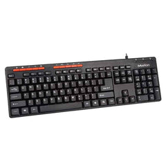 Meetion K600M Wired USB Multimedia Keyboard - Black, gaming keyboard