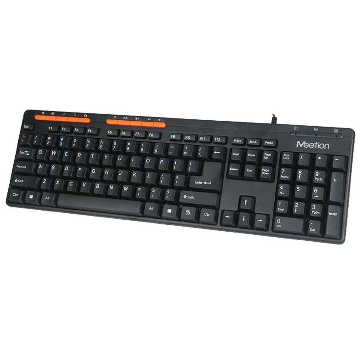 Meetion K600M Wired USB Multimedia Keyboard - Black, gaming keyboard