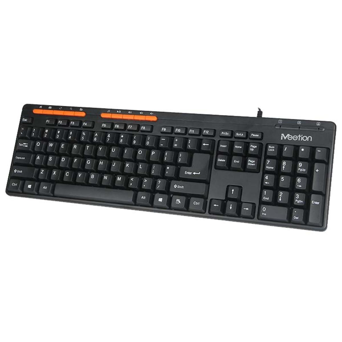 Meetion K600M Wired USB Multimedia Keyboard -Black