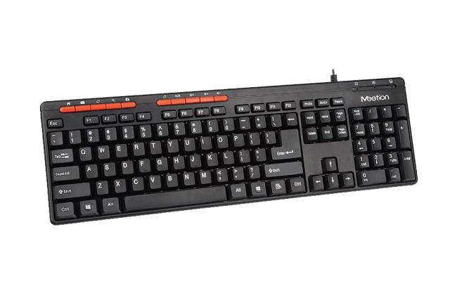 Meetion K600M Wired USB Multimedia Keyboard Black, gaming keyboard