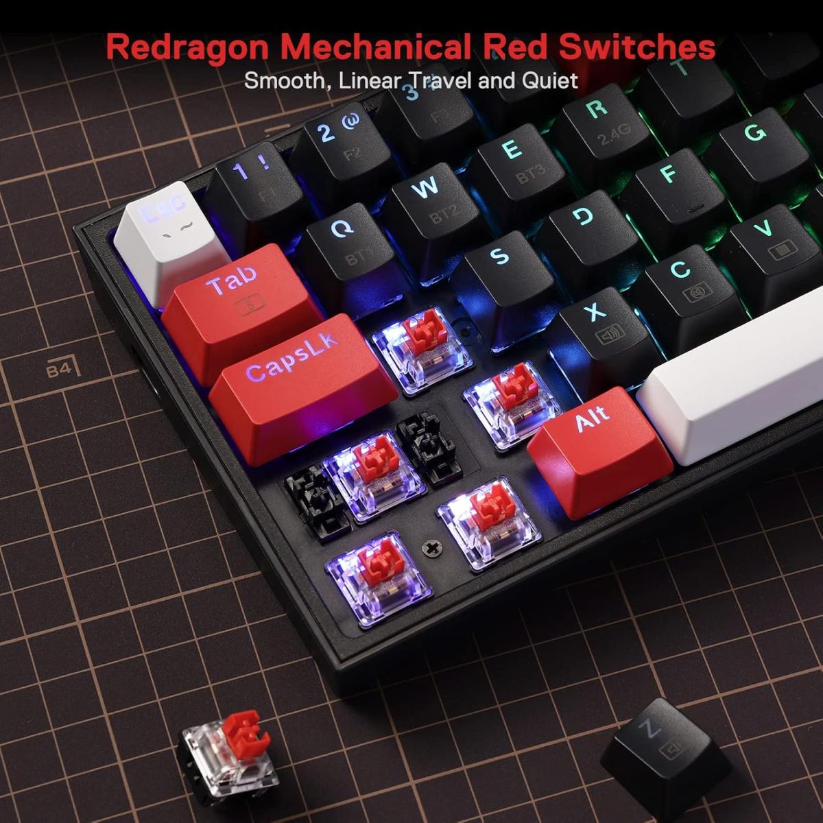 Redragon K631RGB wireless wired mechanical Bluetooth gaming keyboard