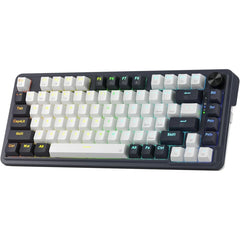 Redragon K673 PRO 75% Wireless Gasket RGB Gaming Keyboard, 3-Modes 81 Keys Compa Mechanical Keyboard Hot-Swap Socket, Dedicated Knob Control and Sound Absorbing Pads, Linear - Red Switch