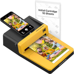 KODAK Dock Era Photo Printer 10 x 15 cm, 4PASS, 8 Sheets | Bluetooth, iPhone & Android, Charge While Printing, Water Resistant, Fingerprint Proof & Fade Resistant