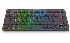 Redragon K706 Pro 75% Wireless Gasket Rgb Gaming Keyboard, 3 Modes 82 Keys Compa Mechanical Keyboard W/ultra Slim Board, And Dual Win/mac System Low Profile Linear Red Switch