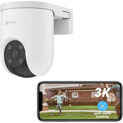 Ezviz H8c Pro 3k (5mp) Pan & Tilt Wi Fi Outdoor Security Camera, Ai Human & Vehicle Deteion, Auto Zoom , Color & Ir Night Vision , Two Way Audio, Siren & Strobe Light, Wi Fi & Ethernet, Microsd Up To 512gb & Cloud Storage
