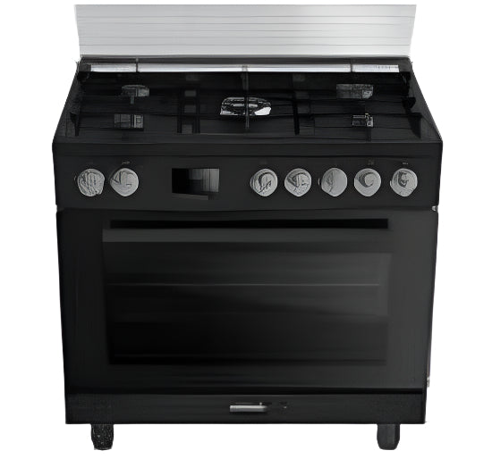 G3 FERRARI Free Stand Cooker, 90Cm, 5Burners, Black - SP96GBC