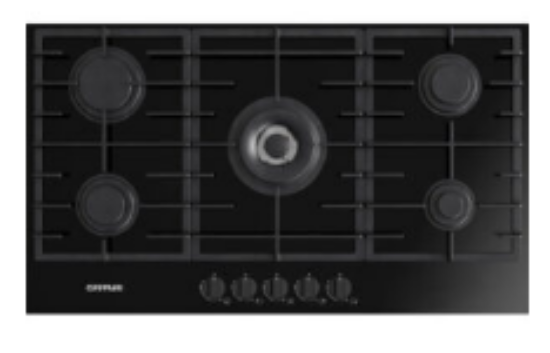 G3 FERRARI Gas on Glass Hob, 90Cm, Black - BG95GTC